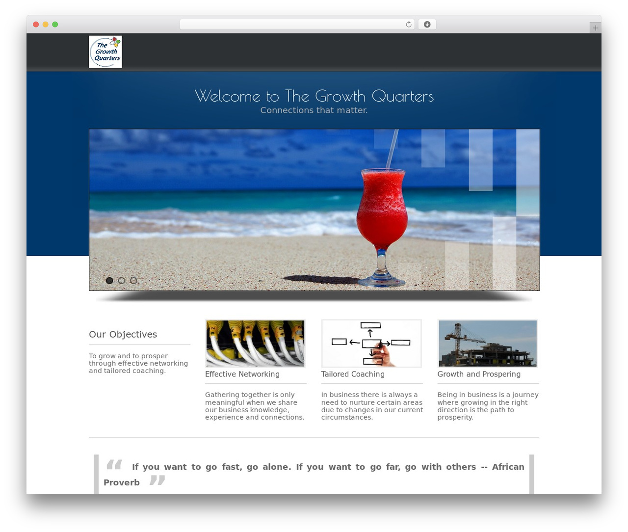 Simplify free WordPress theme - thegrowthquarters.com