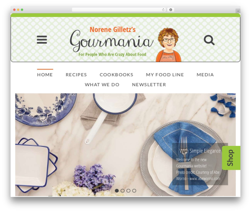 Blacksun WordPress theme - gourmania.com