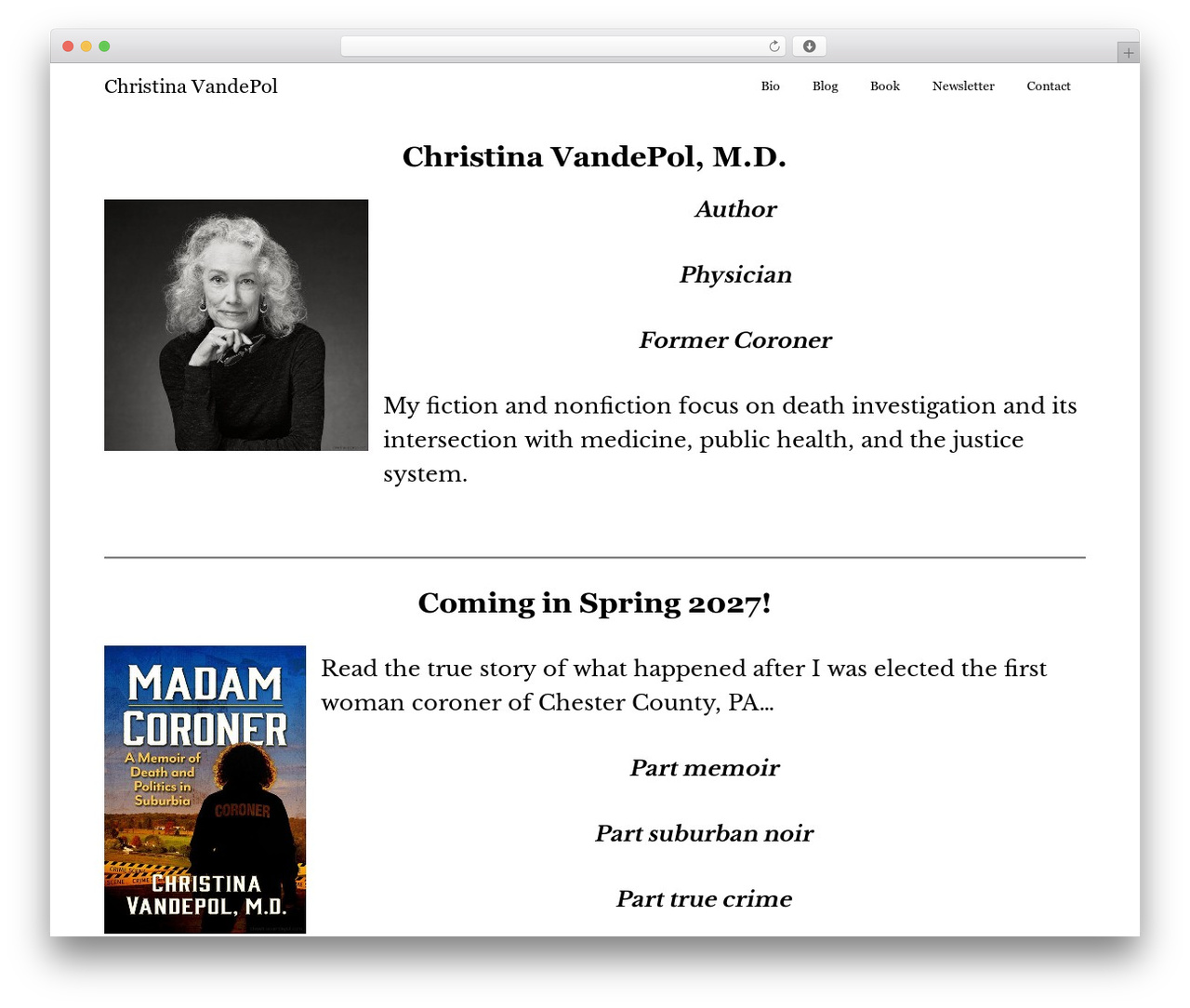 Draftly free WordPress theme - christinavandepol.com
