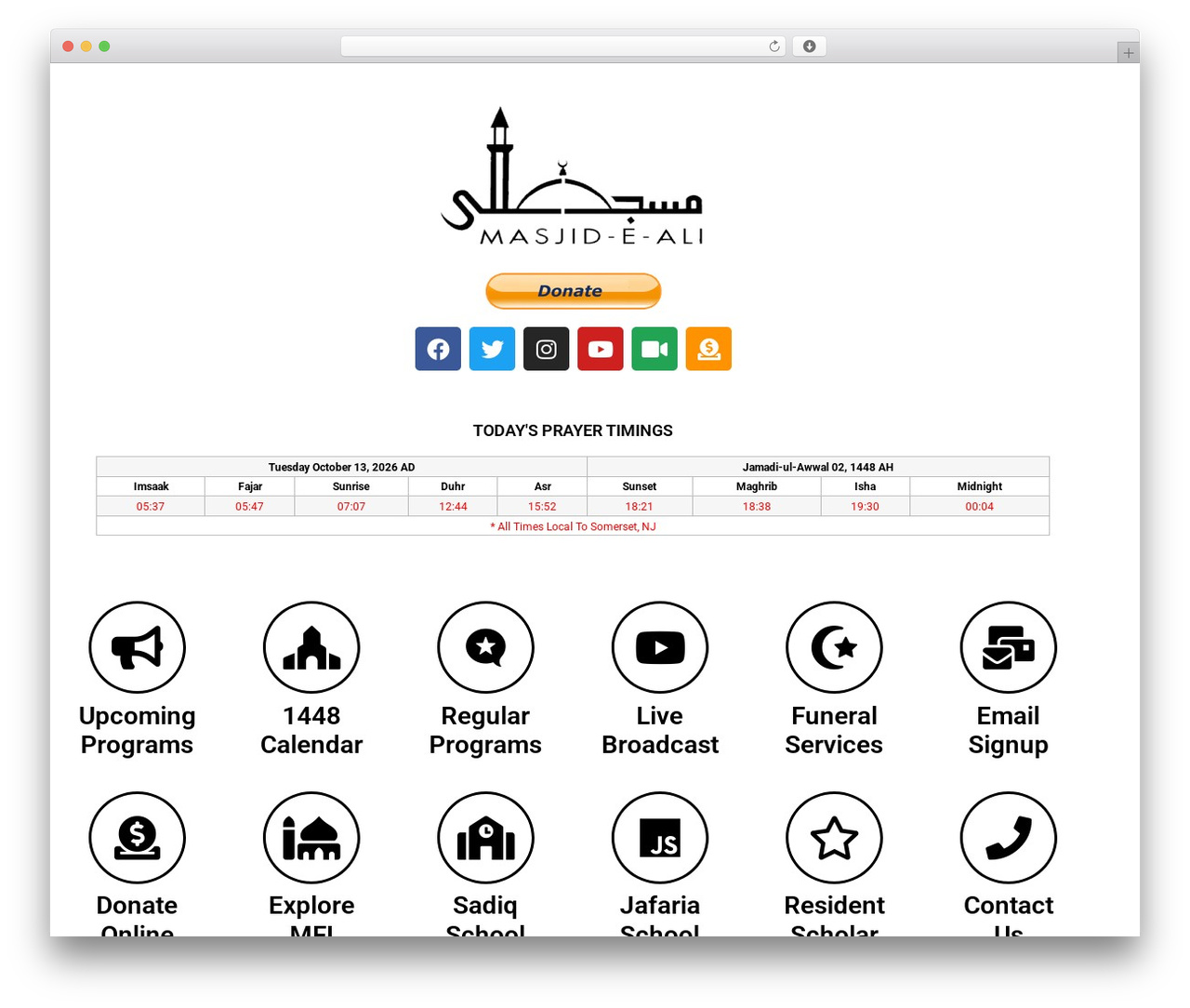 WordPress theme Hello Elementor - masjid-e-ali.org