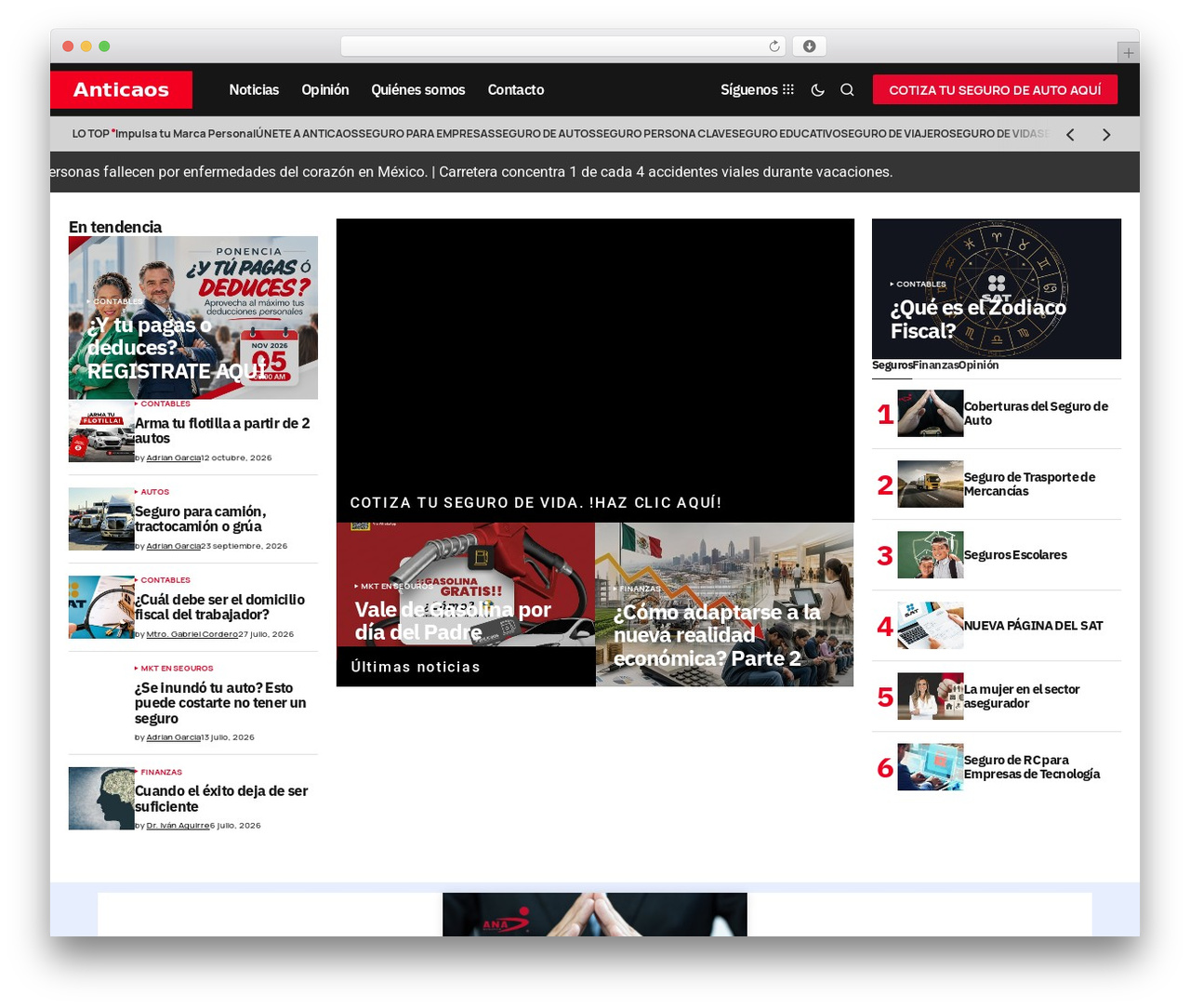 WordPress theme Newsreader Child - anticaos.com