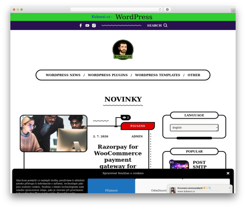WordPress theme Spide - www.kubassi.cz