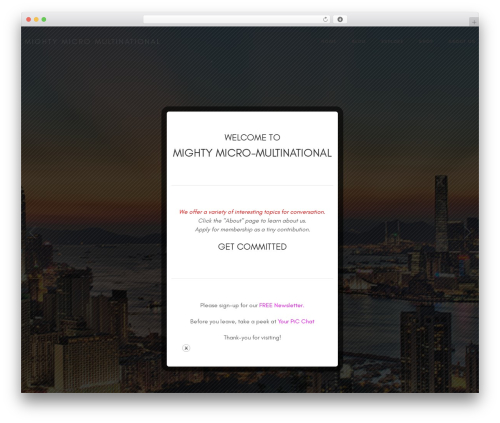 Malefic WordPress theme - mighty-micro-multinational.com