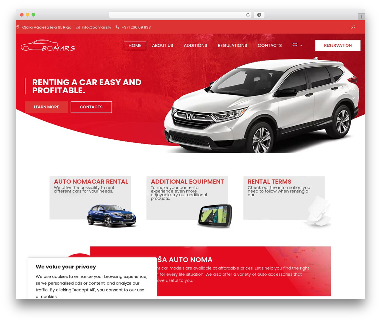 Bomars theme WordPress - bomars.lv