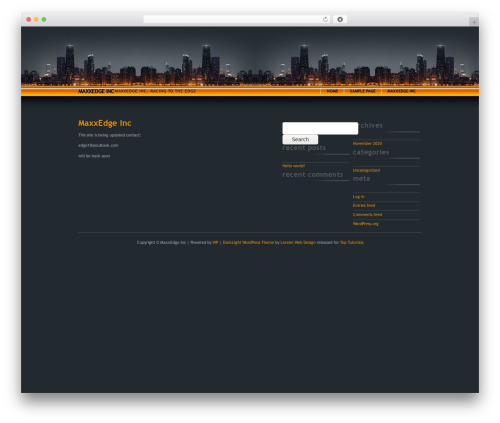 WordPress theme Darklight - maxxedge.com