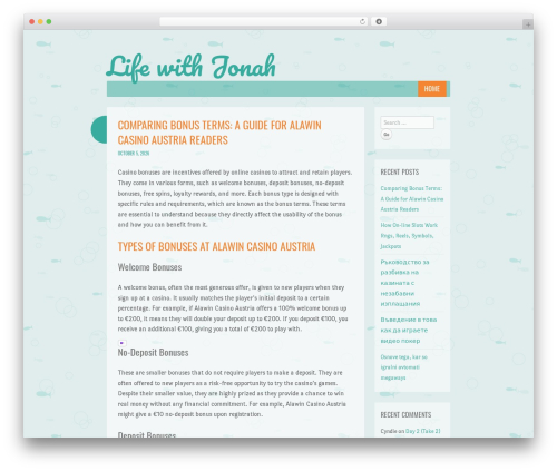 WordPress theme Something Fishy - jonahlowry.com