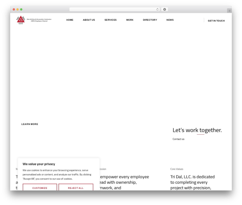 Best WordPress theme Konstruktion - tridal.com
