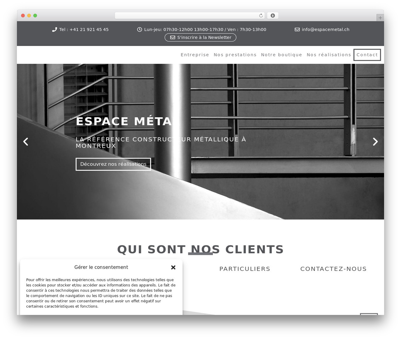 WordPress theme Hello Elementor Child - espacemetal.ch