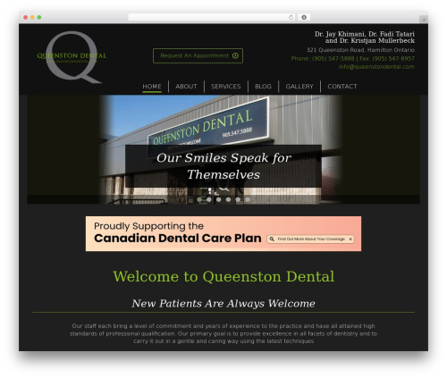 WordPress theme Laurel - queenstondental.com