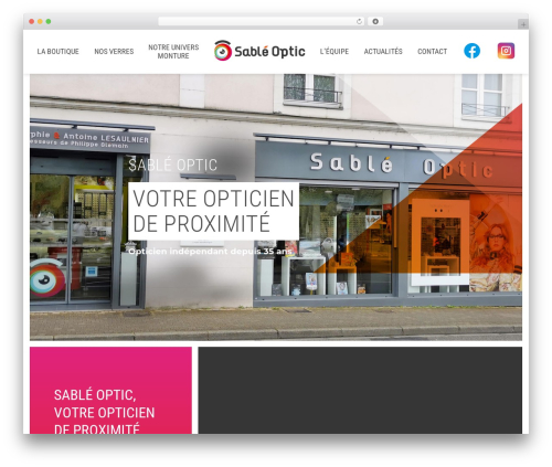 WordPress theme Sablé optic - sable-optic.fr