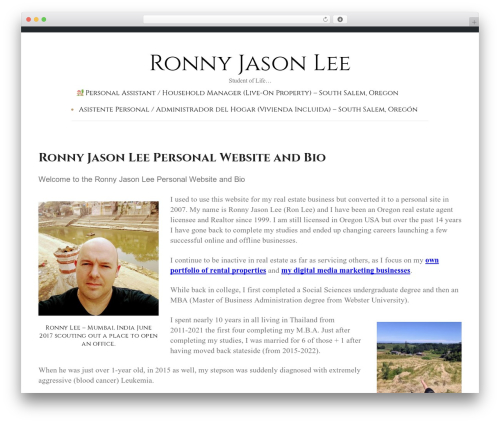 Equable Lite WordPress theme design - ronnyjasonlee.com