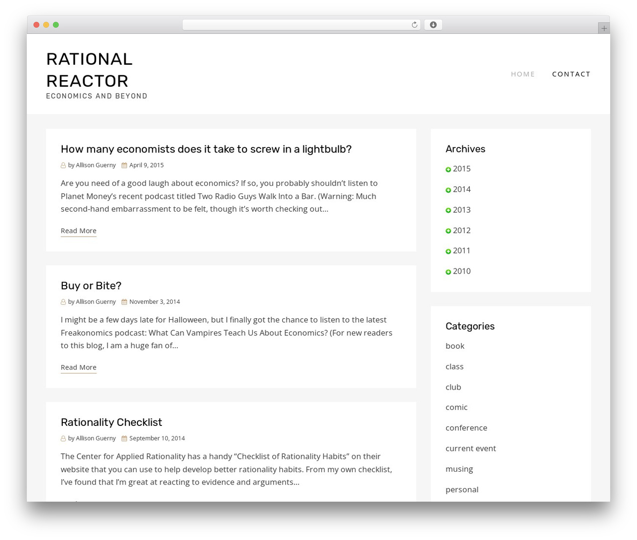 Geodesic WordPress theme - rationalreactor.com