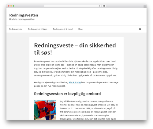 WordPress template Manta - redningsvesten.dk