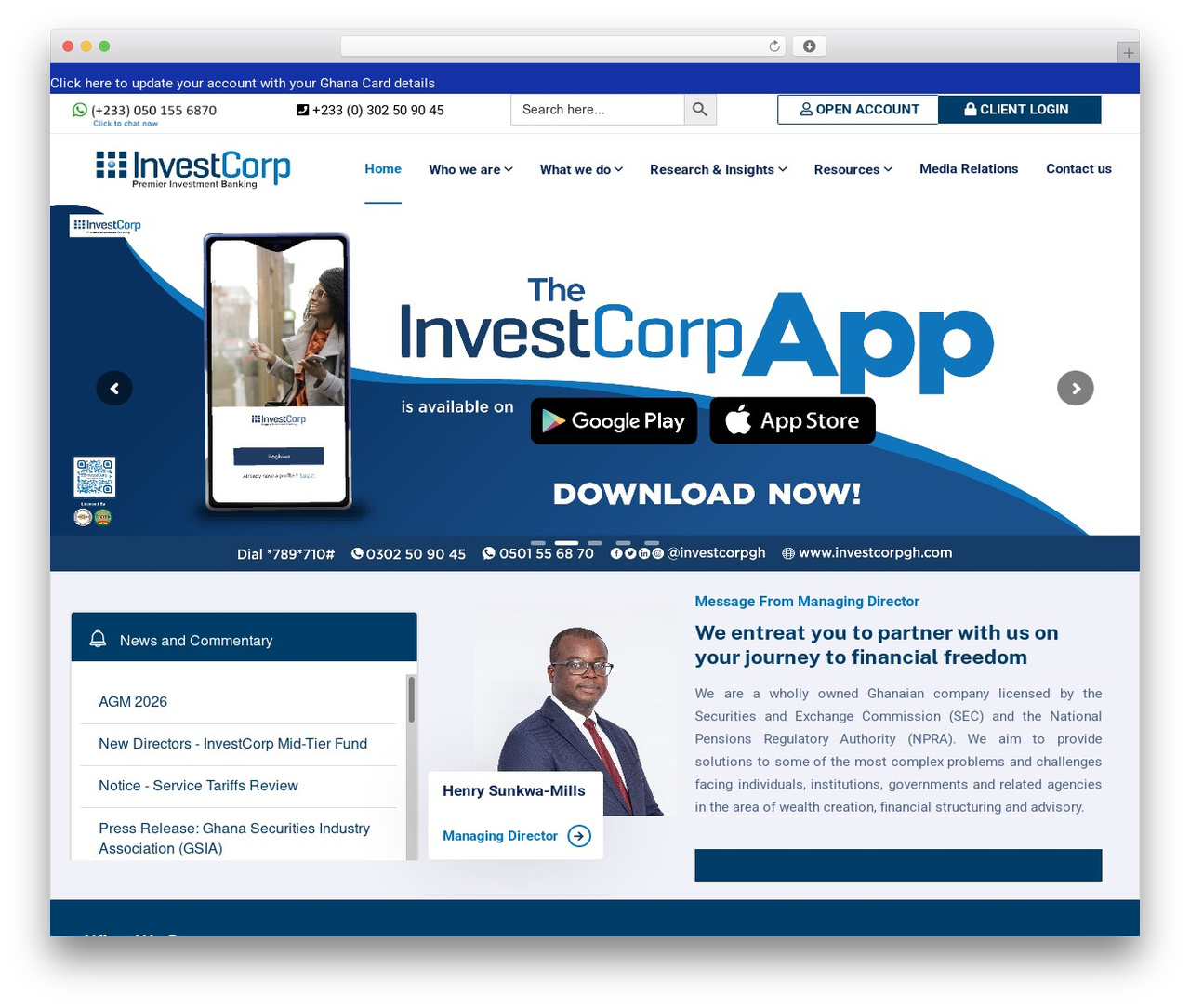 WordPress theme Mintech Child - investcorpgh.com