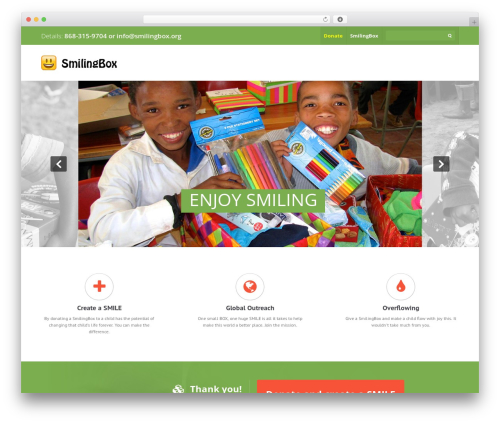 Donation Wordpress Theme WordPress theme - smilingbox.org