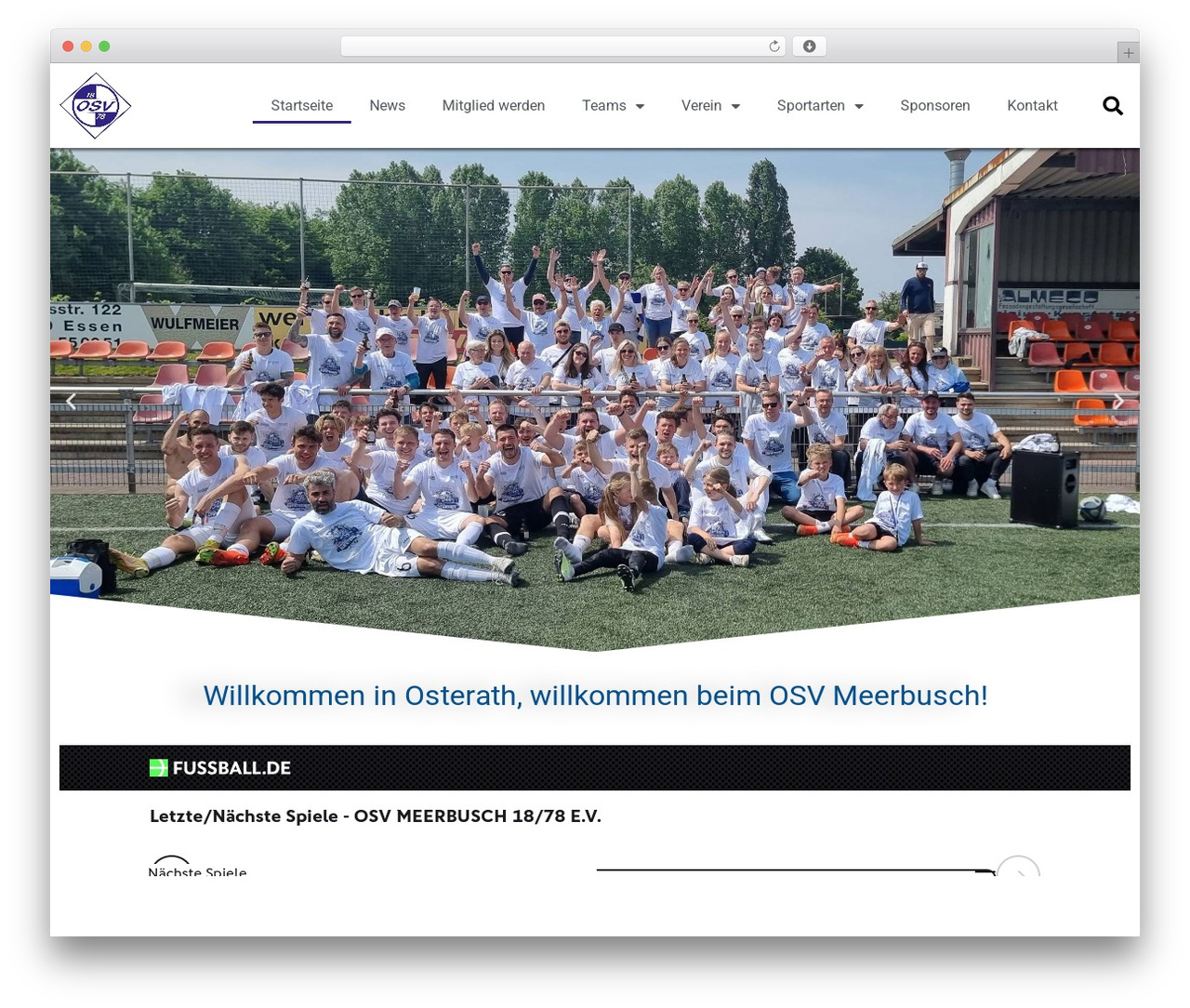 Elementor Bootstrap theme WordPress - osv-meerbusch.de