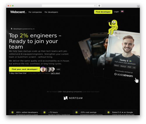 Hello Elementor WordPress theme - webicient.com