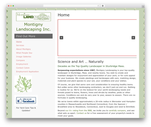 LeftSide WordPress theme - montignylandscaping.com