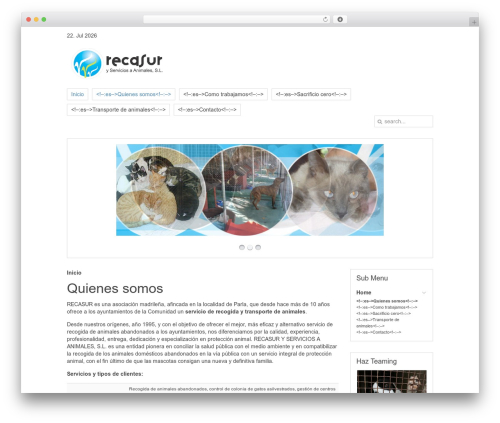 Master WordPress theme design - recasuranimales.es