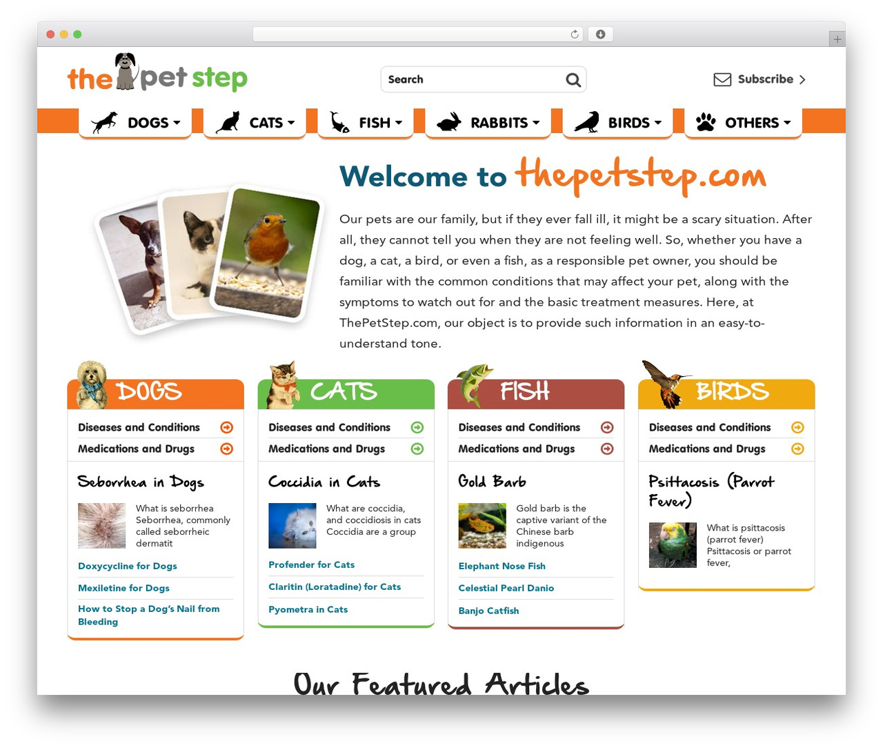 petstep WordPress theme - thepetstep.com