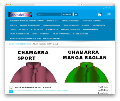 Arigato pro WordPress plugin - creamodashop.com/moldes-chamarra-sport-y-raglan