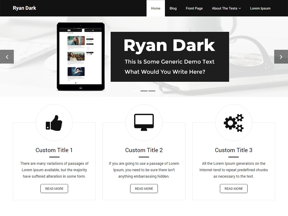 Ryan Dark WordPress store theme