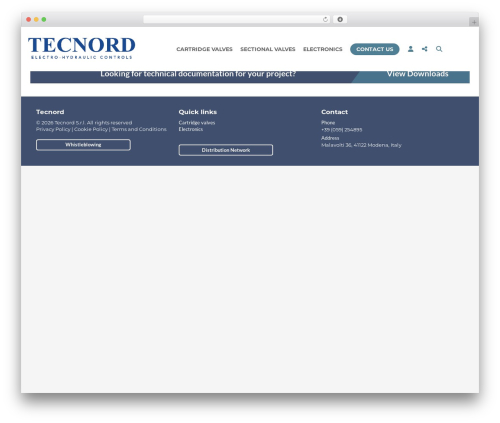 Structure WordPress website theme - tecnord.com