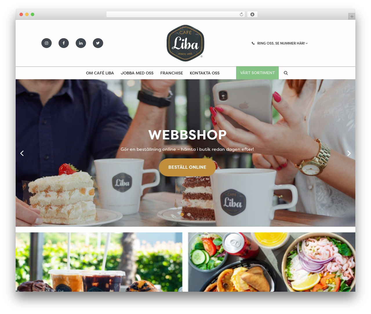 WordPress theme Liba & Liba Café - cafeliba.se