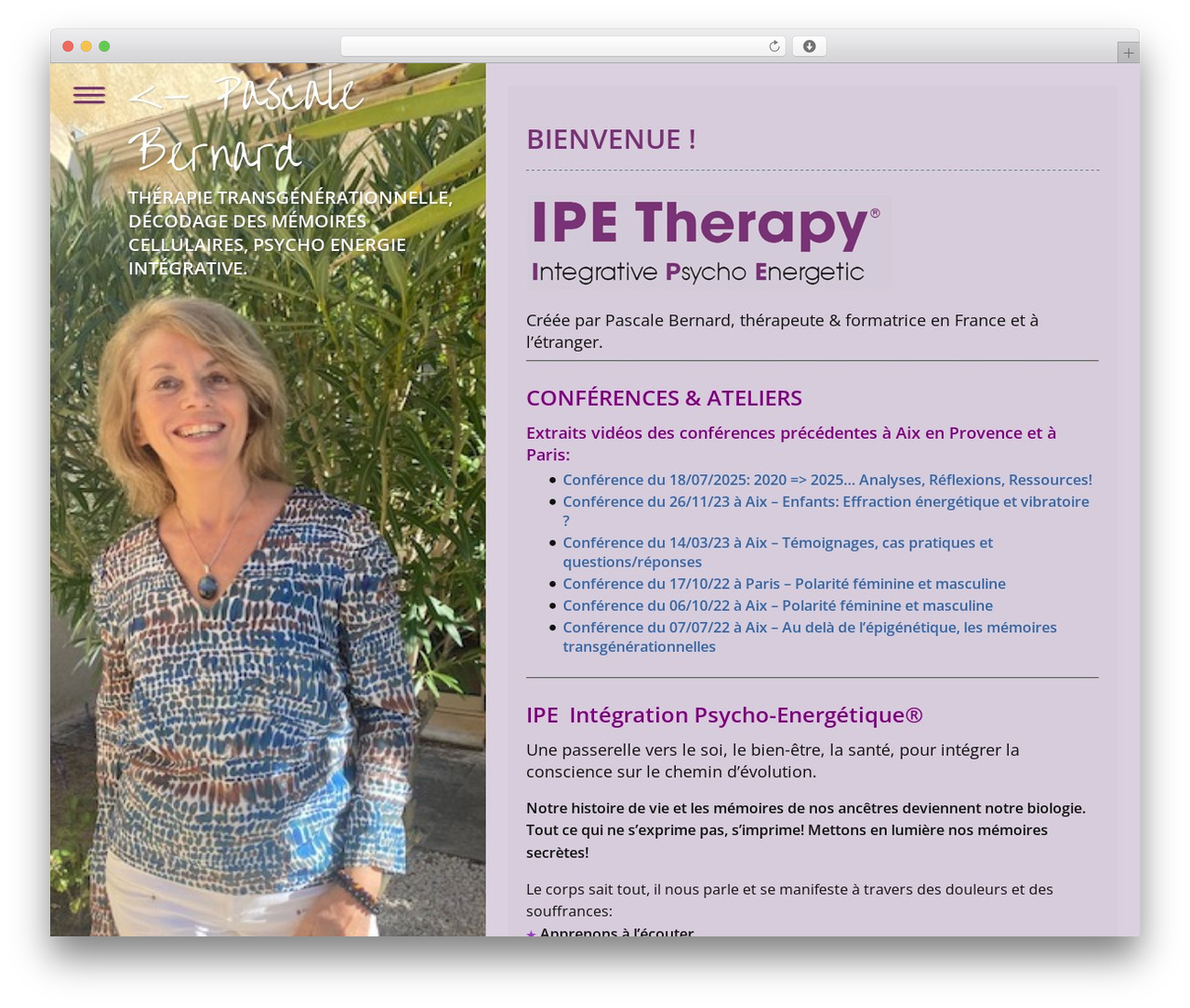 WP theme Split Me - ipe-therapy.fr