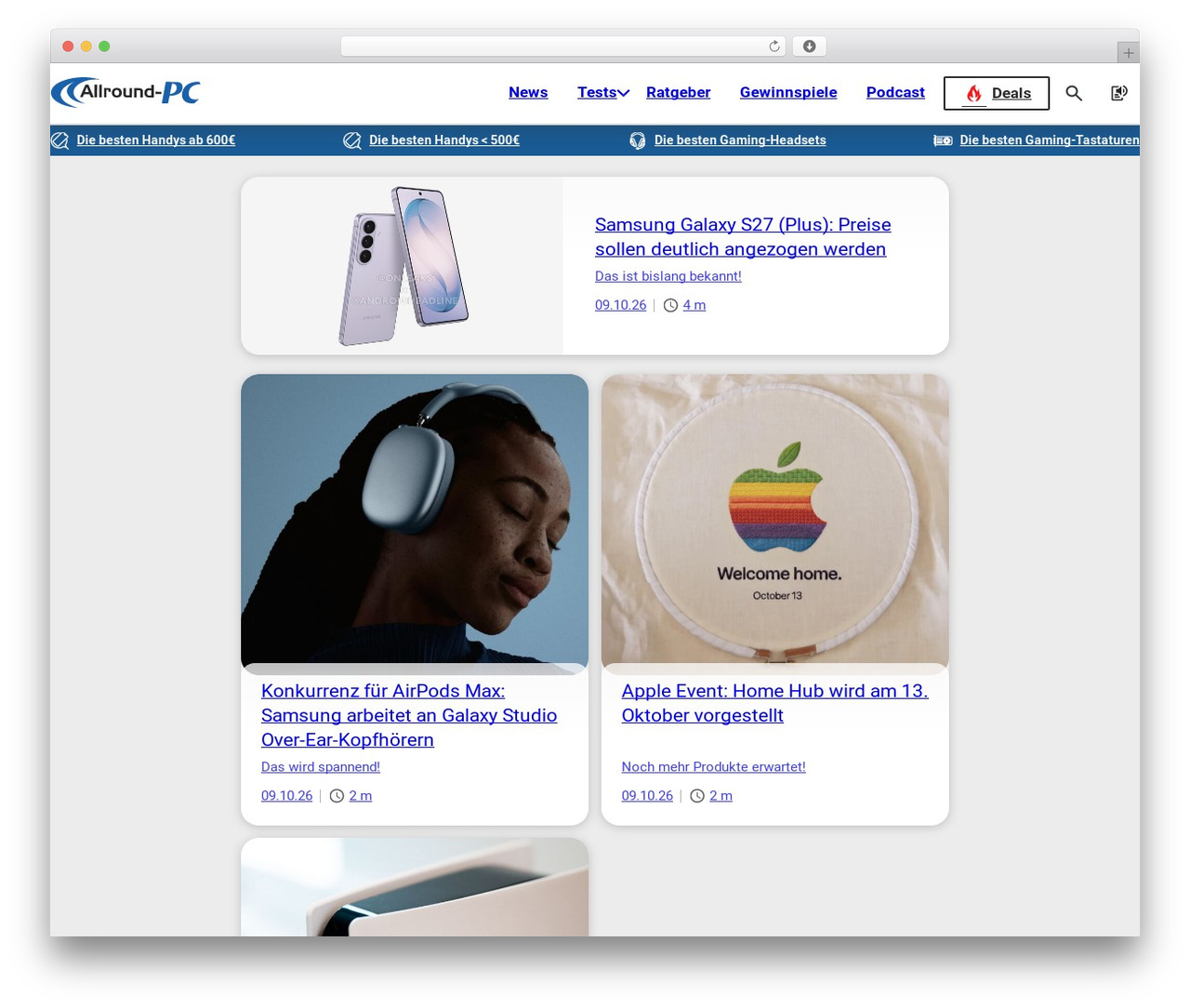 Allround-PC Technologie WordPress news theme - allround-pc.com