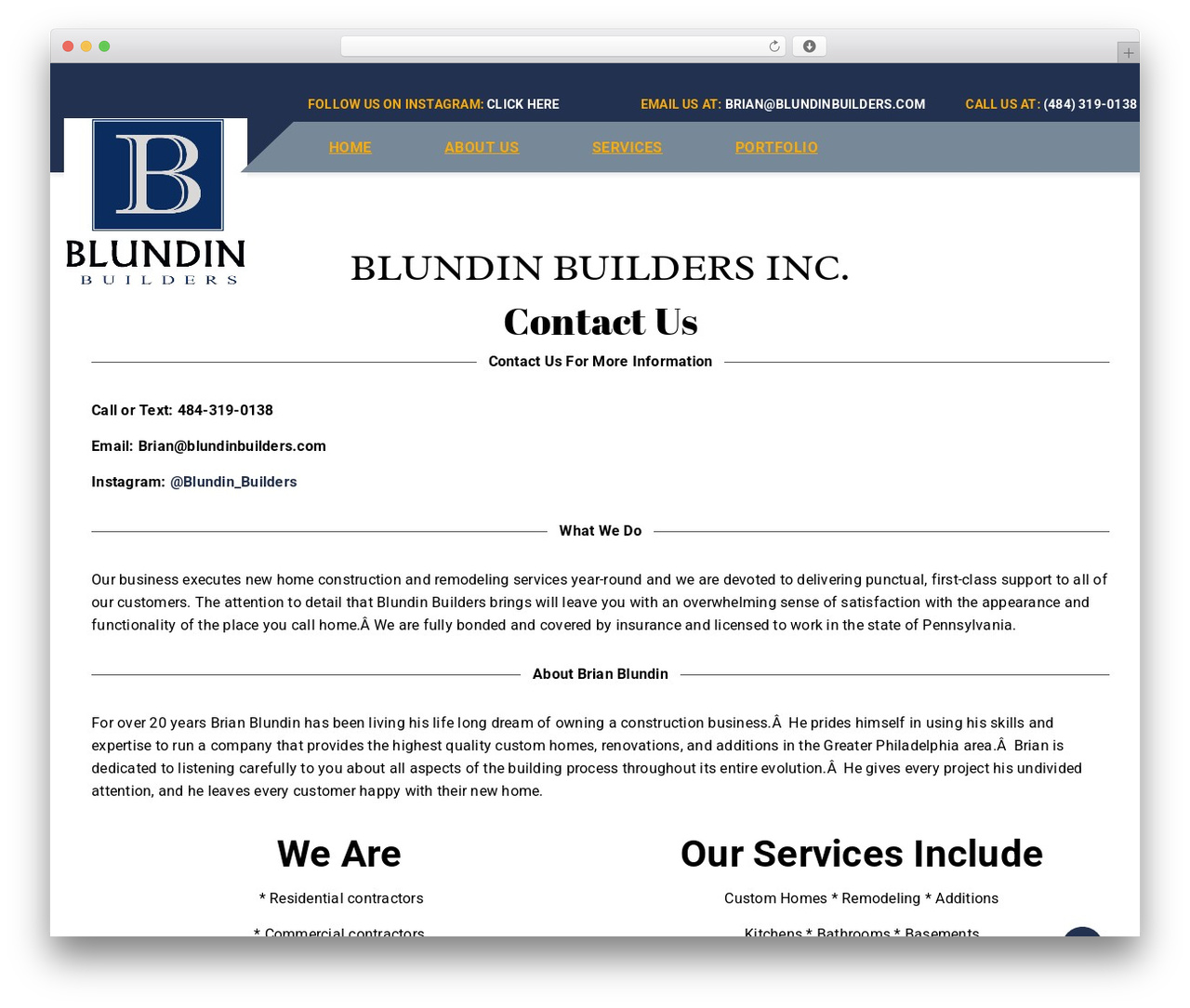 Multicon WordPress theme - blundinbuilders.com