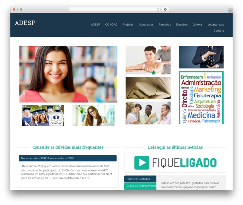 Polytechnic WordPress theme design - adesp.org.br