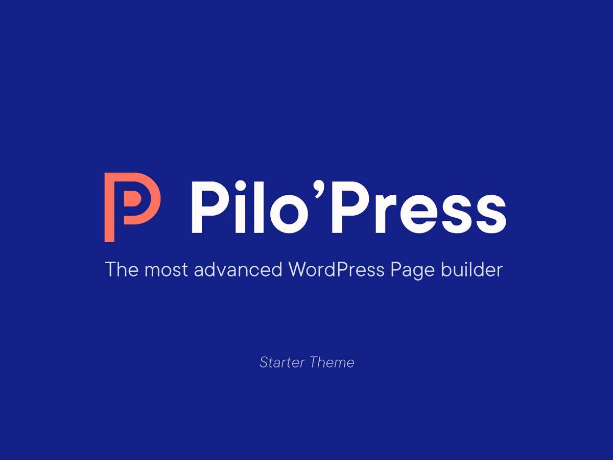 Starter Theme theme WordPress by Pilot'in