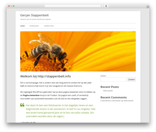 Tiny Framework WordPress theme - stappenbelt.info
