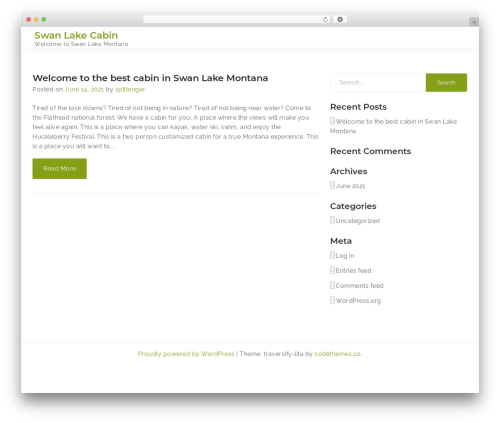 Traversify Lite WordPress theme - swancabin.com