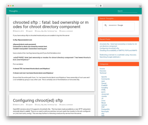 WordPress theme MaterialWP - jayeshjayan.com