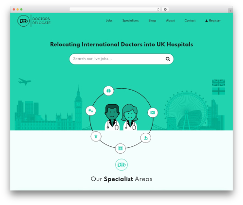 WordPress theme Loki - www.doctorsrelocate.com
