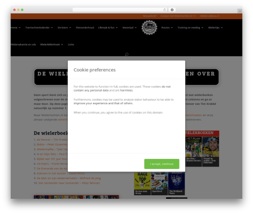 Divi template WordPress - wielertochten.nl/wielerboeken-top-10