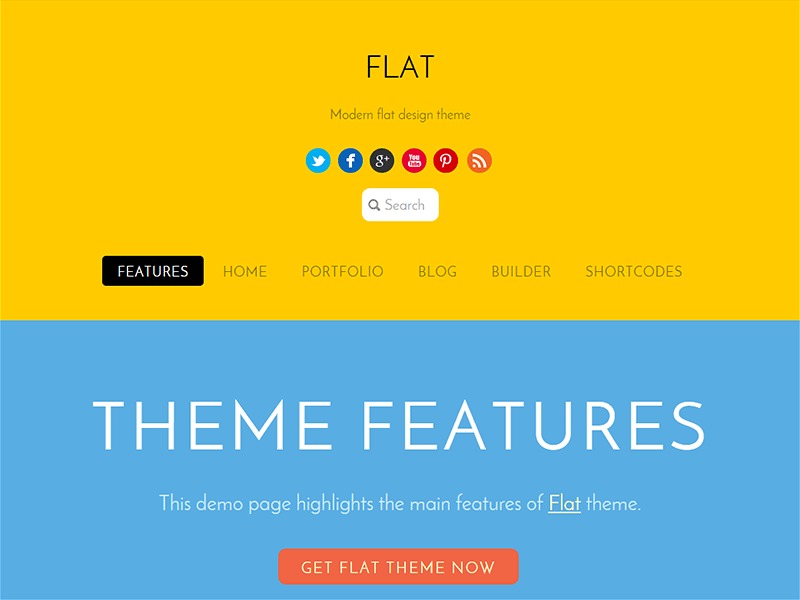 Flat Child top WordPress theme
