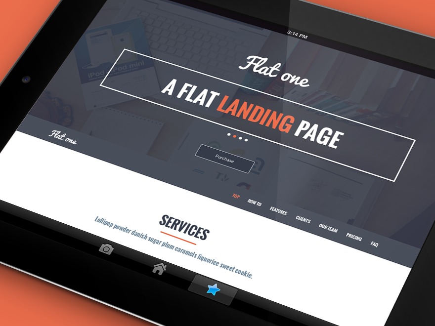 flatone landing page template WordPress