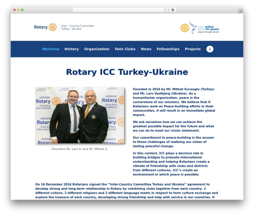 Hanani WordPress theme - rotary-icc.net