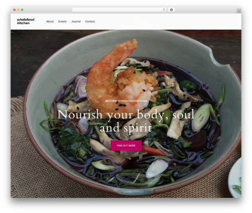 Pukeko theme WordPress - wholefoodkitchen.co.uk