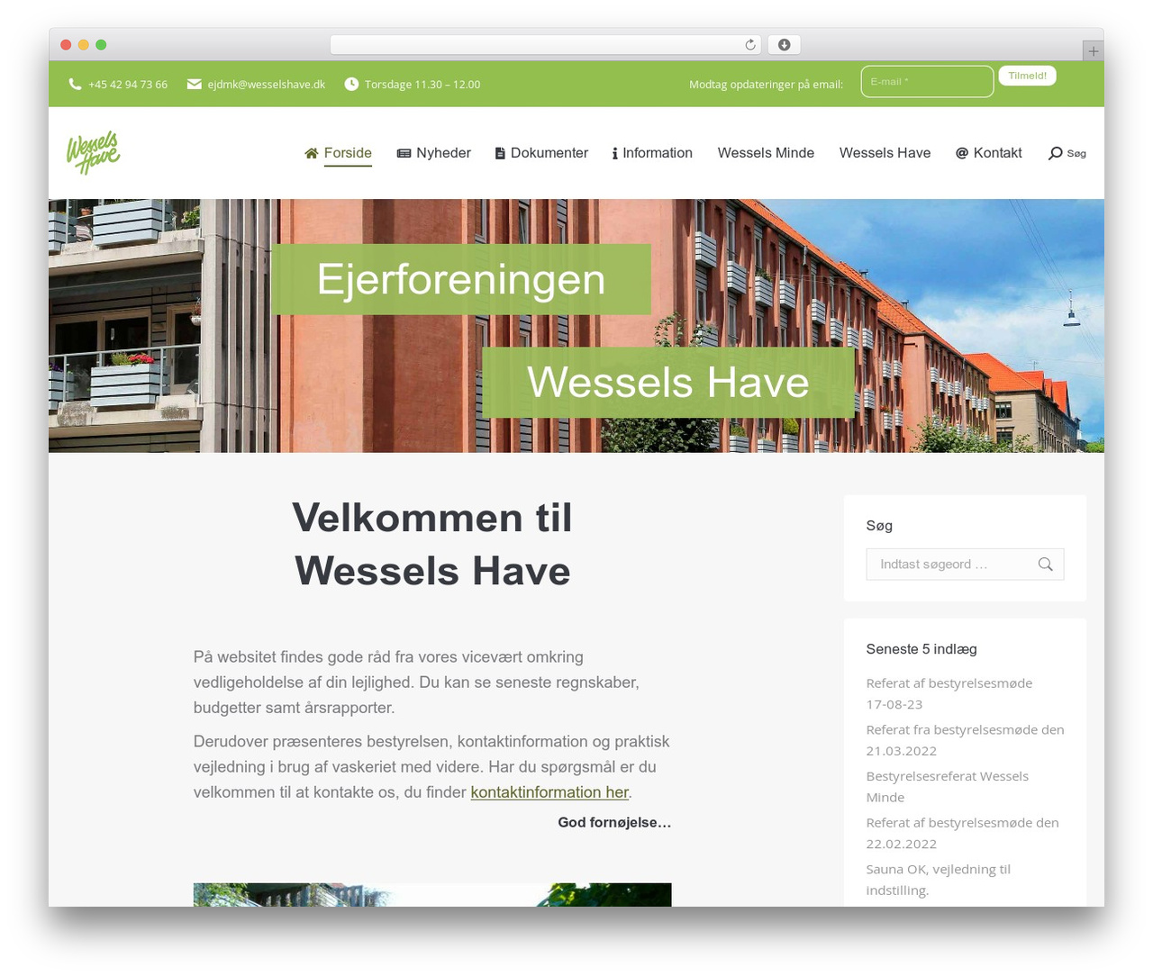 Theme WordPress The7 - wesselshave.dk