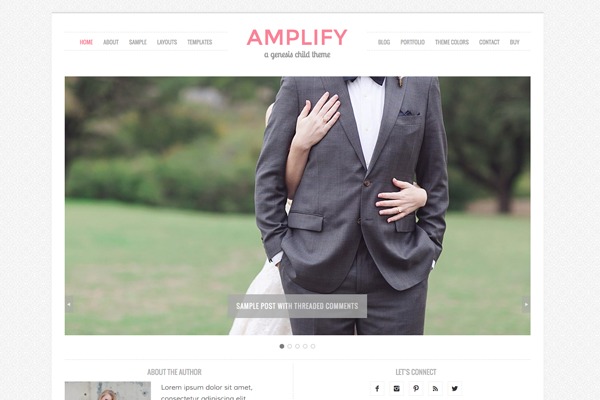 WordPress theme Amplify Theme by UpThemes