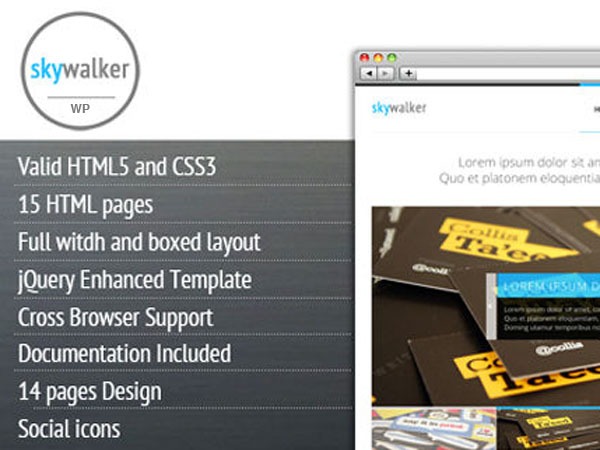 WordPress theme SkyWalker Theme for WordPress by Red-Sky