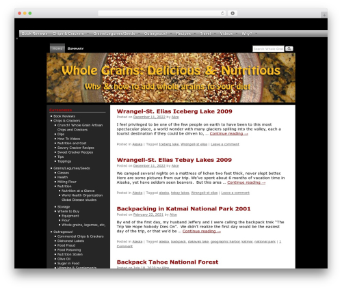 WordPress theme Weaver - wholegrainalice.com