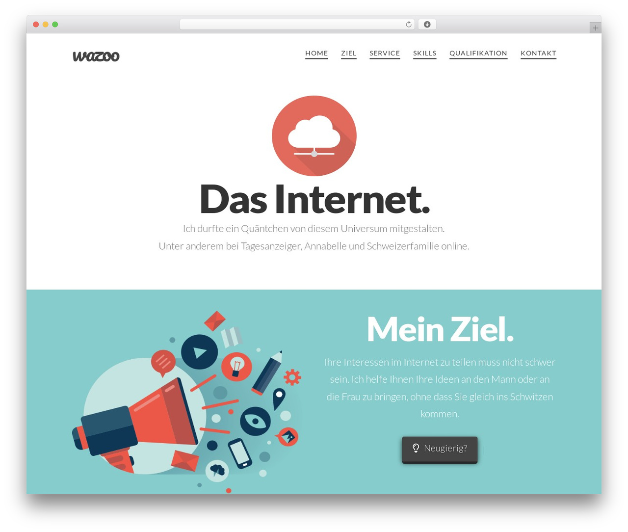 WordPress website theme X - wazoo.ch