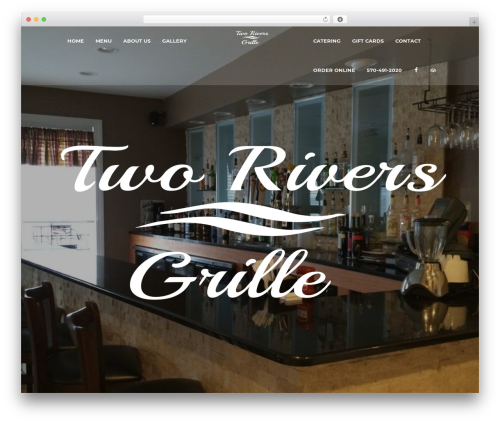 Bite WordPress restaurant theme - tworiversgrille.com