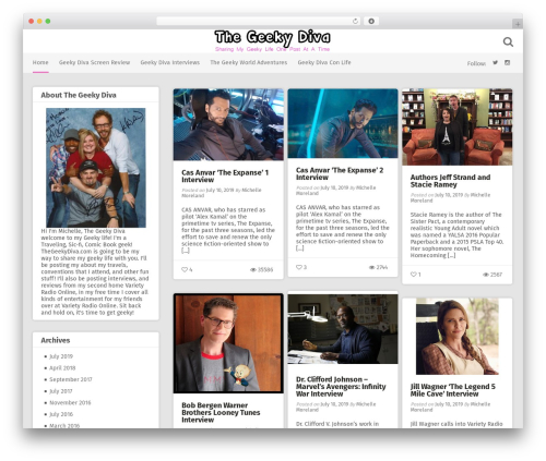 Pingraphy Pro WordPress theme - thegeekydiva.com