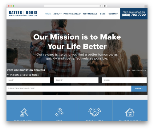 Quick Launch 2 WordPress website theme - ratzerfamilylaw.com